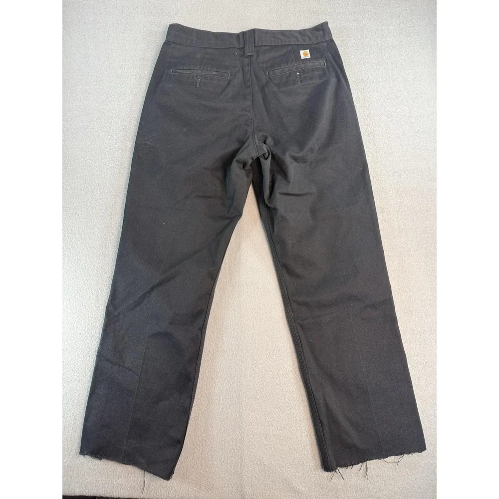 Carhartt Pants Mens 31x29 Black Regular Fit Canvas Chino Workwear Casual